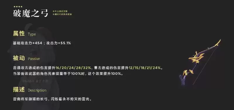 《原神》破魔之弓属性介绍