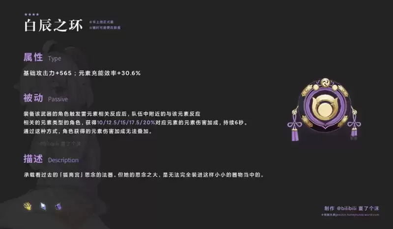 《原神》白辰之环属性介绍