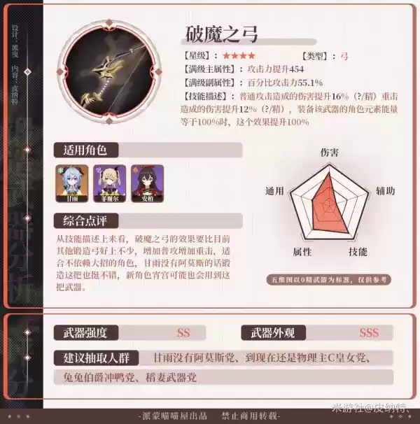 《原神》2.0四星武器强度评测