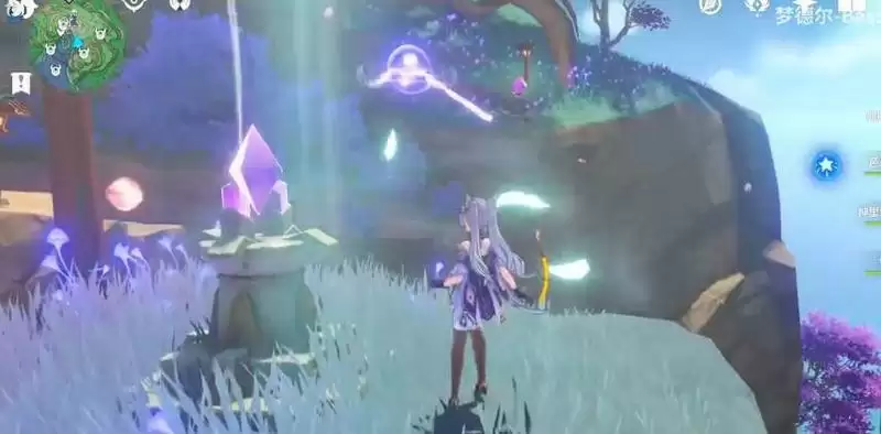 《原神》鸣神大社雷池继电石放置方法