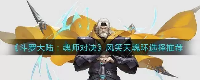 《斗罗大陆：魂师对决》风笑天魂环选择推荐