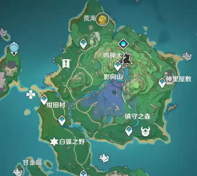 《原神》2.0稻妻地灵龛地图分布图分享