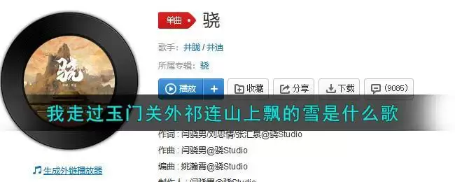 我走过玉门关外祁连山上飘的雪是什么歌