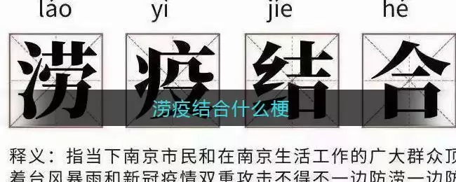 涝疫结合什么梗