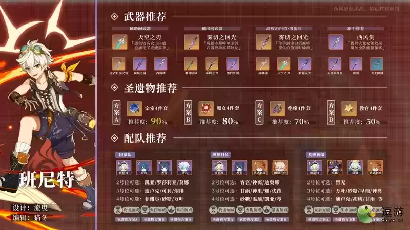 原神2.0班尼特详细养成攻略