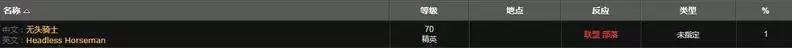 魔兽世界无头骑士的缰绳掉率