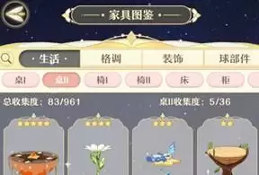 精灵之境家具分类一览