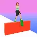 高跟女孩跑跳