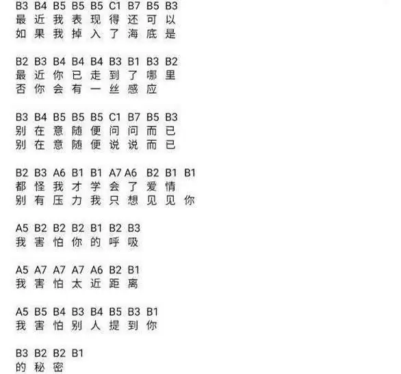 《光遇》我害怕乐谱分享