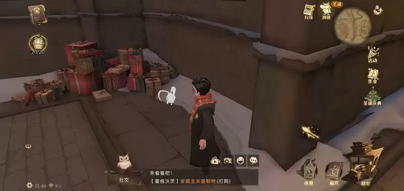 哈利波特魔法觉醒褐色帽子雪人位置介绍