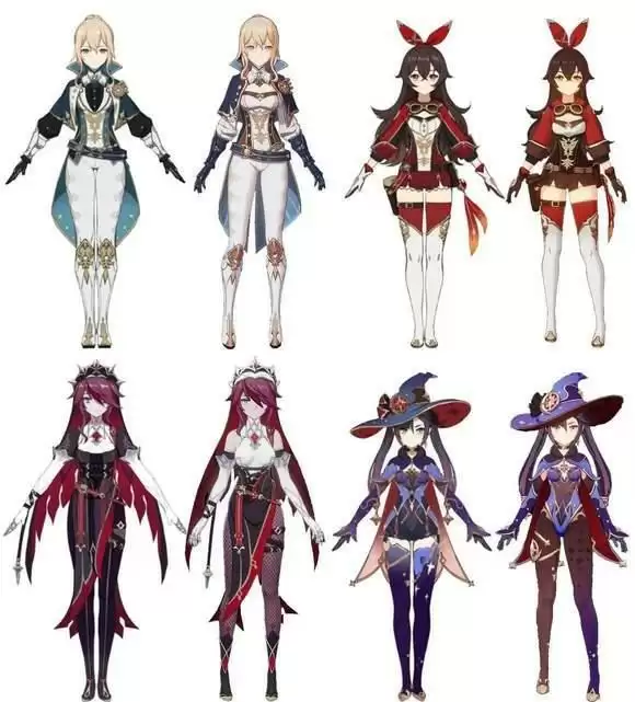 原神2.4角色外观改动对比一览