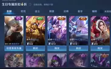 王者荣耀生日6折皮肤包含哪些