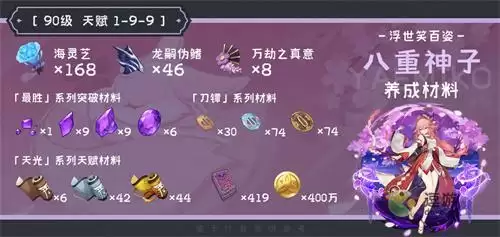 原神八重神子突破材料快速收集攻略