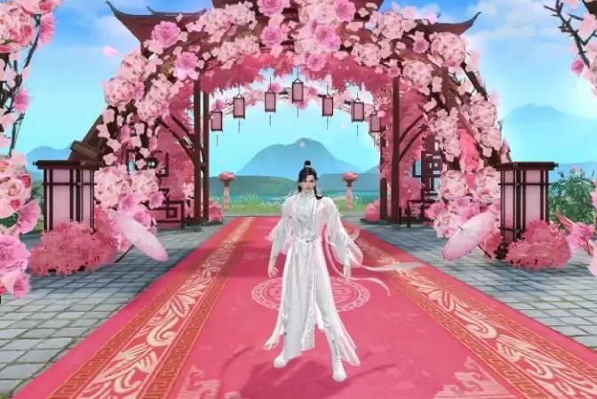 白雪却嫌春色晚，故穿庭树作飞花。《天下》手游草精节新时装迎春而至！