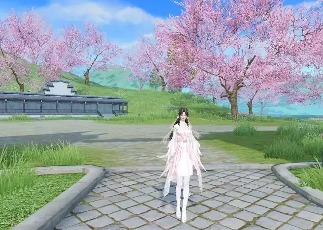 白雪却嫌春色晚，故穿庭树作飞花。《天下》手游草精节新时装迎春而至！