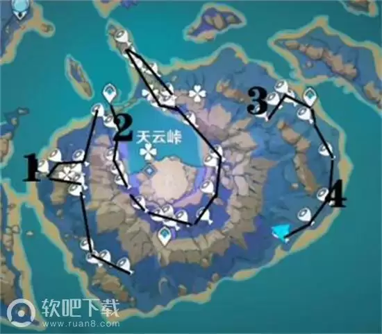 原神雷电将军突破材料天云草实收集路线图