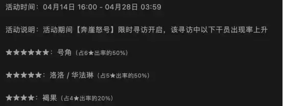 明日方舟:【奔崖怒号】卡池分析