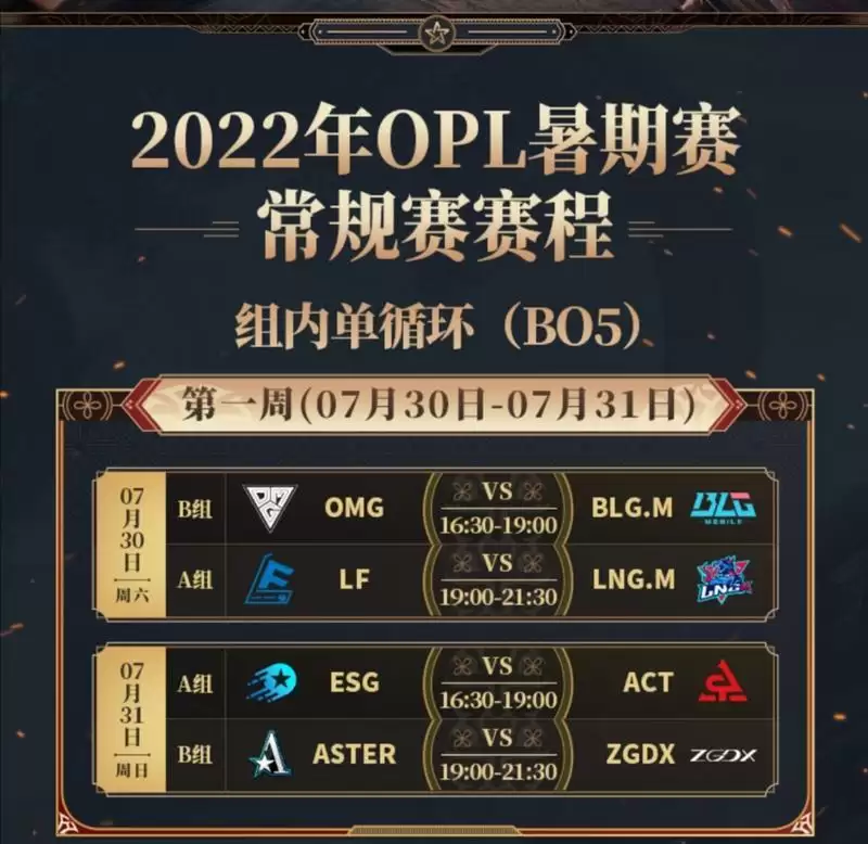 炎炎夏日，分组对抗谁露锋芒？ ——2022OPL暑期赛赛程预告