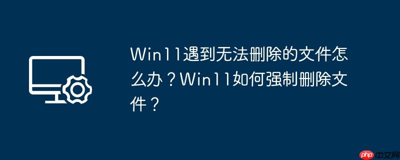 Win11遇到无法删除的文件怎么办?Win11如何强制删除文件?