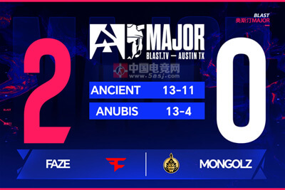 BLAST奥斯汀Major:FaZe 2-0横扫蒙古队晋级 rain s1mple双核爆发