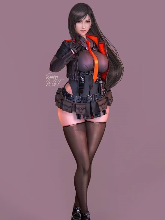 3D区博主晒蒂法全新美图：穿上其他游戏角色的衣服