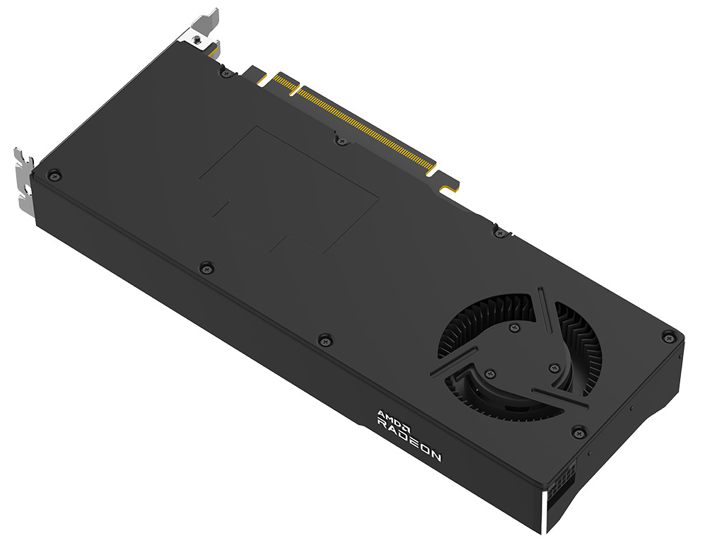 讯景Radeon AI R9700显卡侧面图