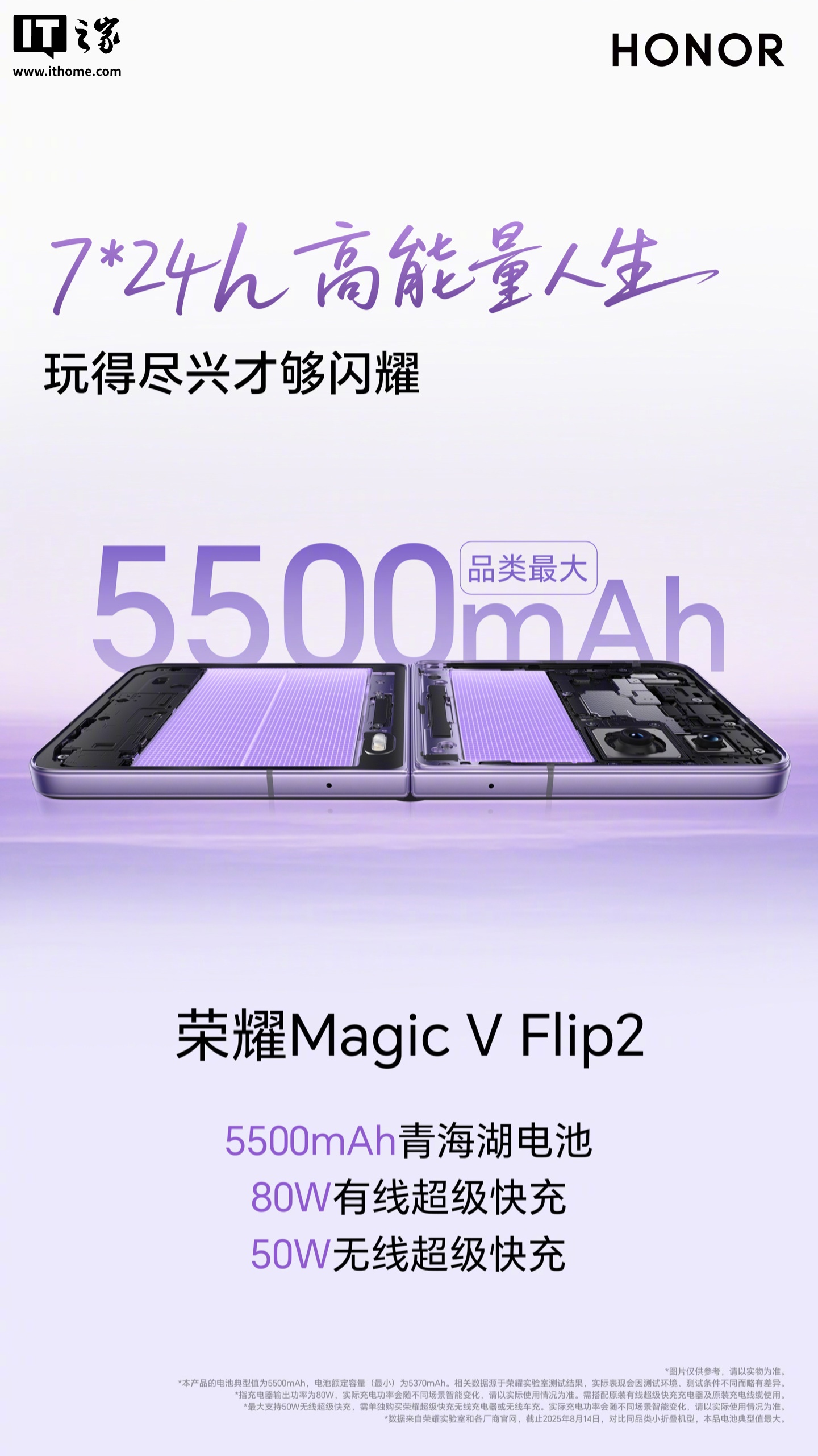 荣耀Magic V Flip2电池配置