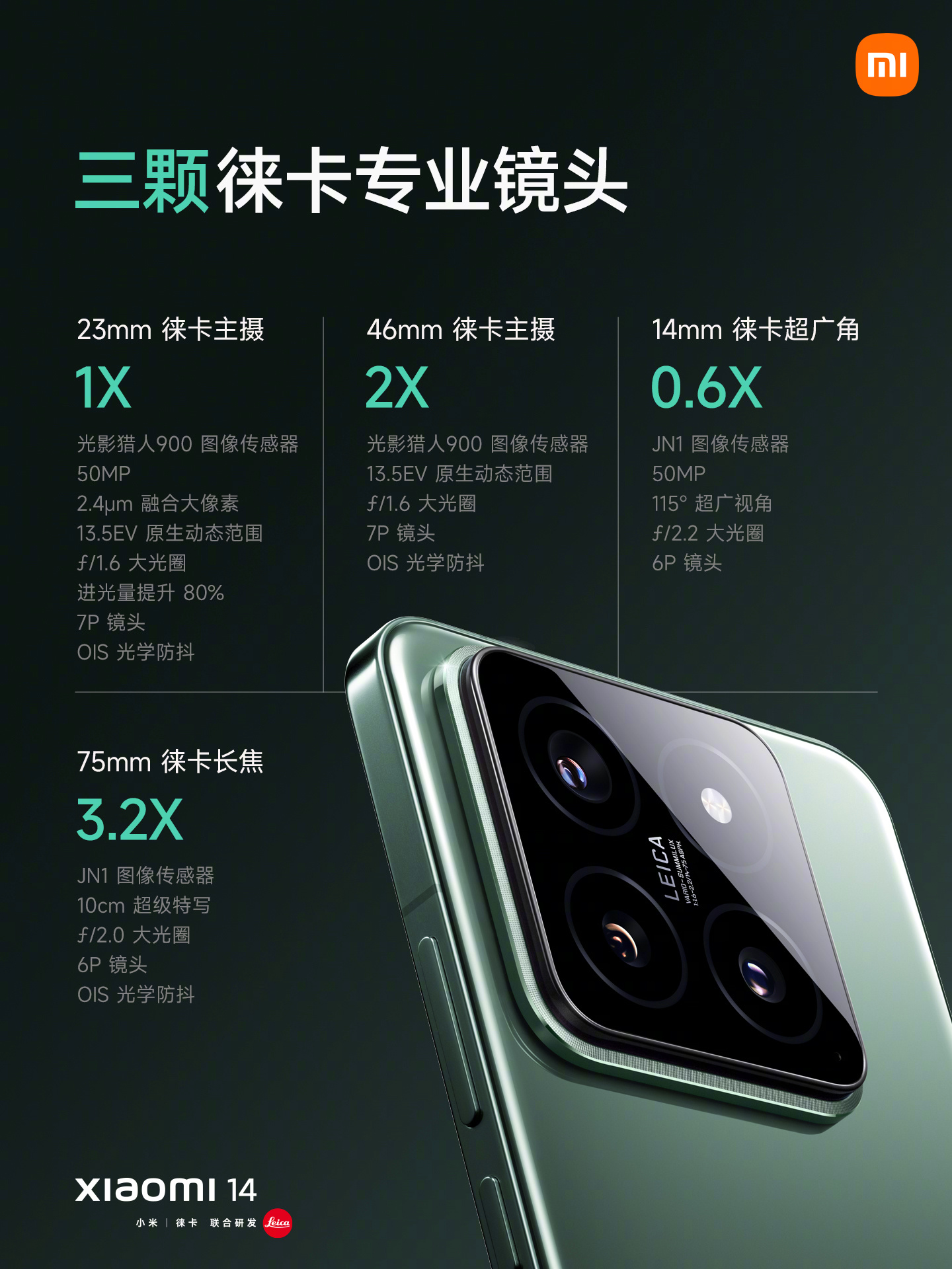 小米 14 手机 16G+1T 版 4999 → 2549 元再降价，配骁龙 8 Gen3 处理器
