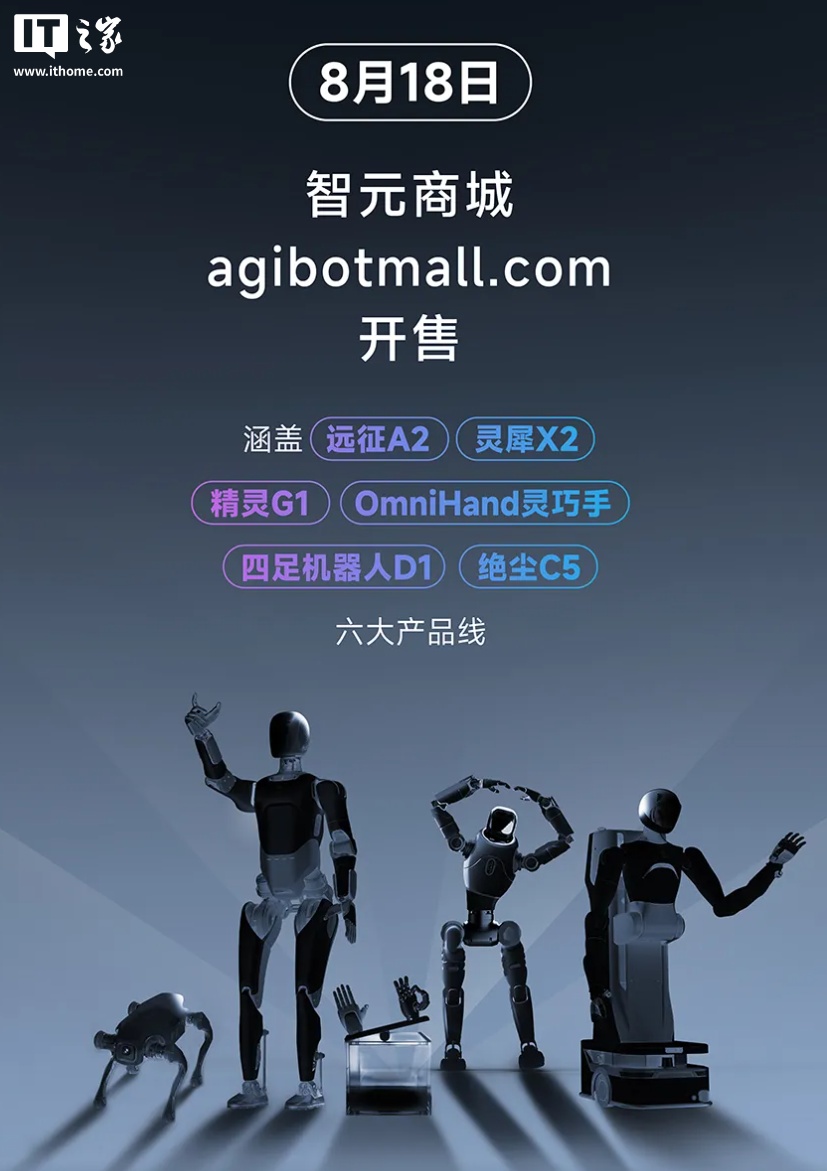 智元机器人全系产品开售