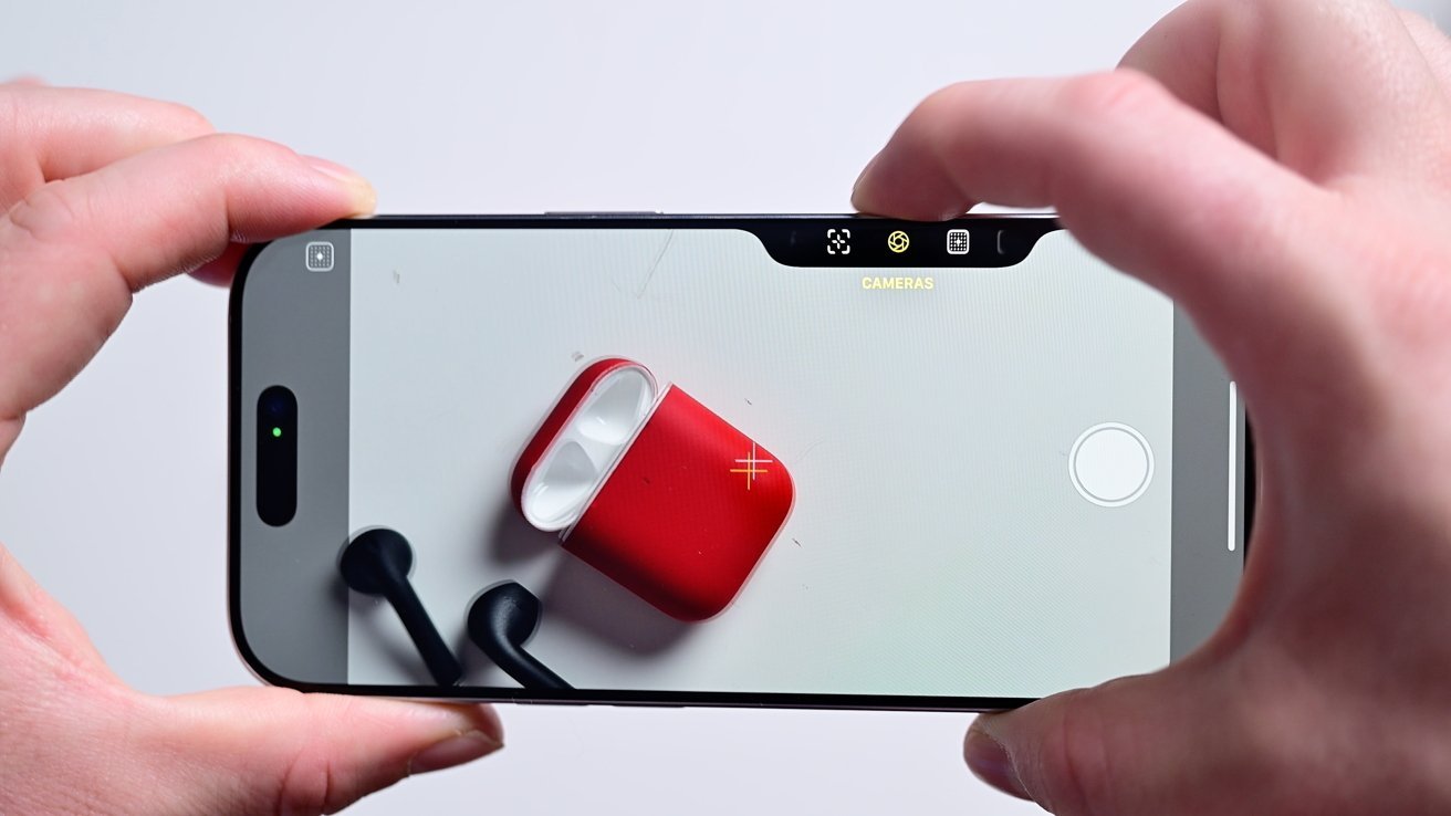 iPhone相机控制按键位置示意