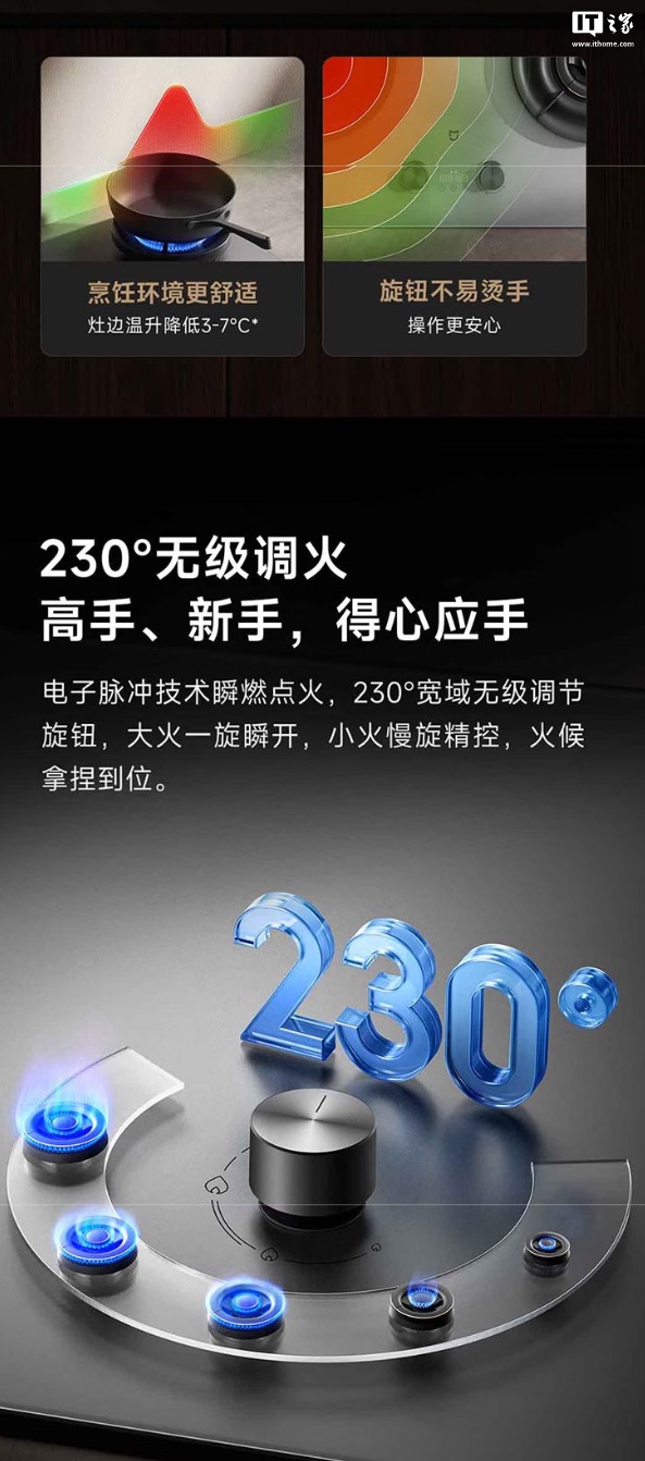预售价 1399 元：小米推出米家定时燃气灶 Pro，5200W 大火力、180 分钟定时炖煮