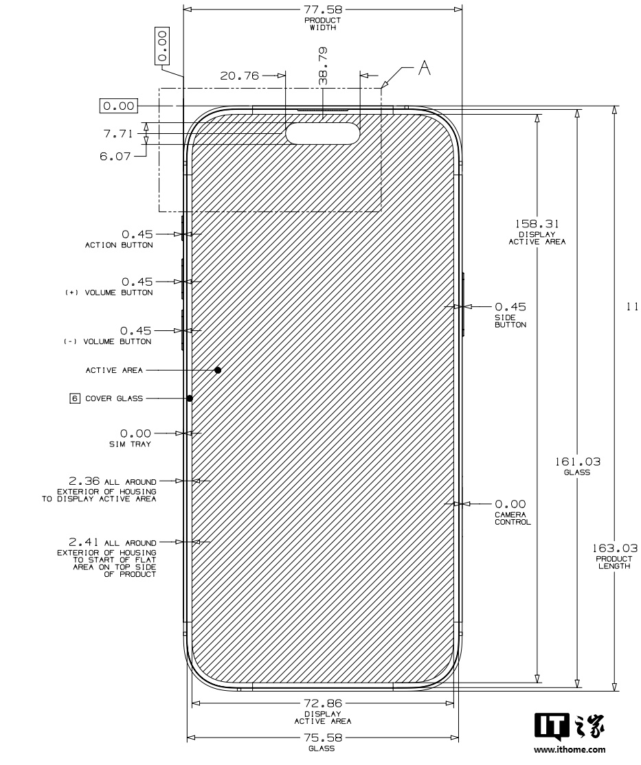 iPhone 16 Pro Max黑边示意