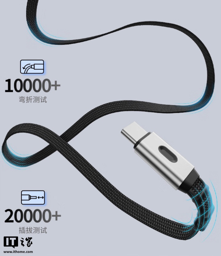 联想 thinkplus 240W USB-C 伸缩充电线首销：理线盒藏线、总长 120cm，53 元