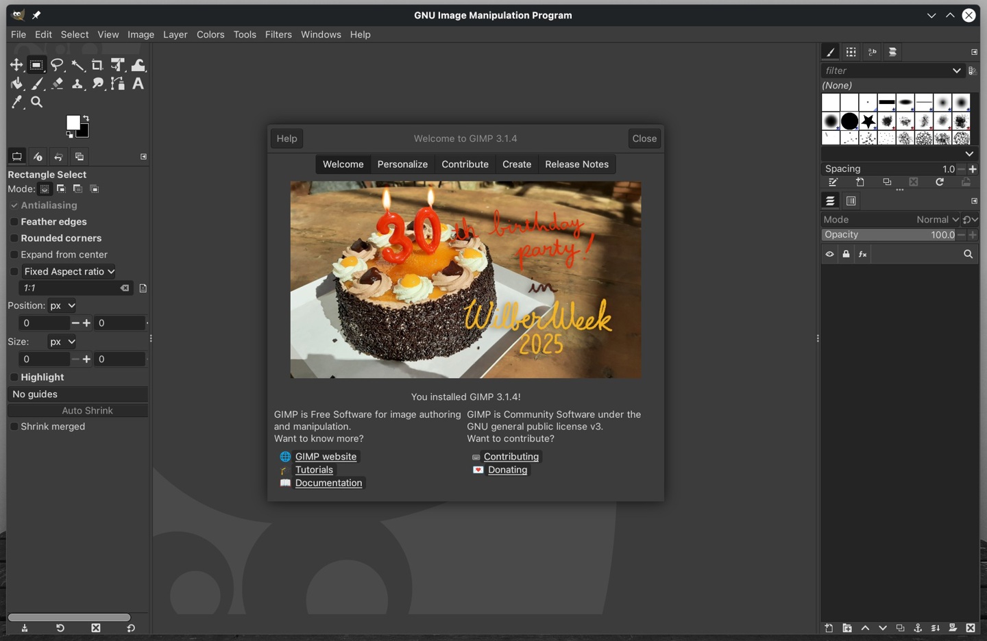 GIMP 30周年