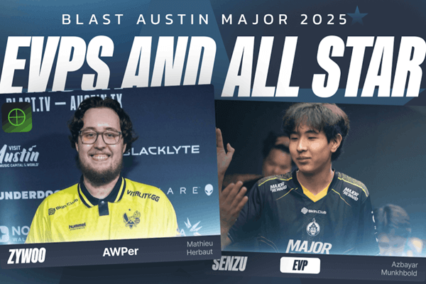 奥斯汀Major EVP七连MVP阵容出炉:ZywOo领衔 donk、Senzu入围