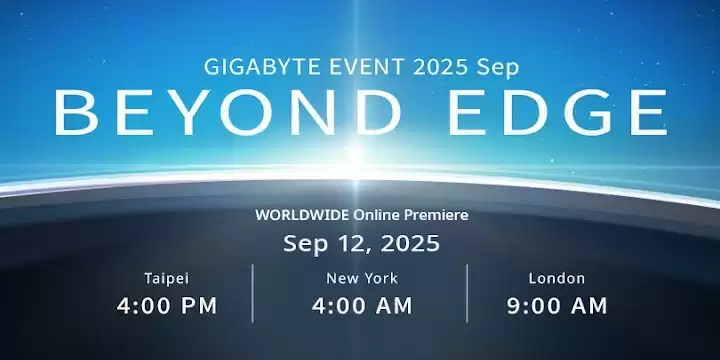 技嘉预告 9 月 12 日新一期 GIGABYTE EVENT 活动,主题