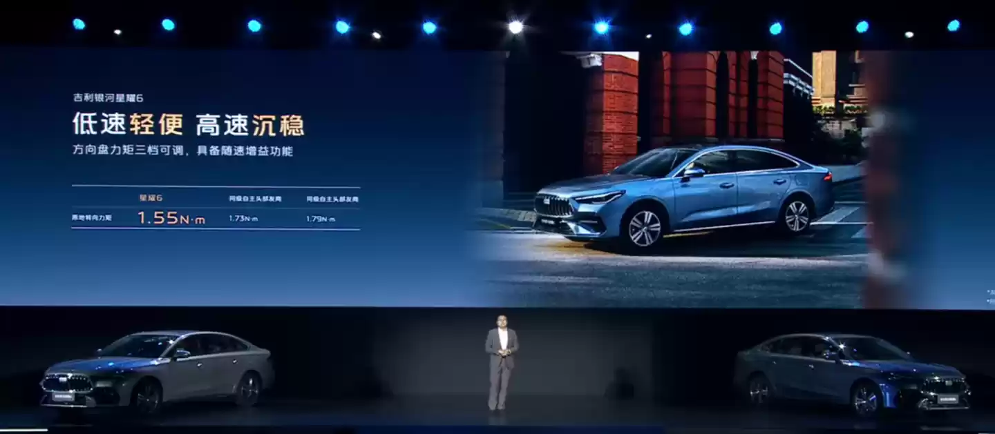 吉利银河星耀 6 电混家轿首秀:目标“国民神车”,“2L 级全球最低油耗”