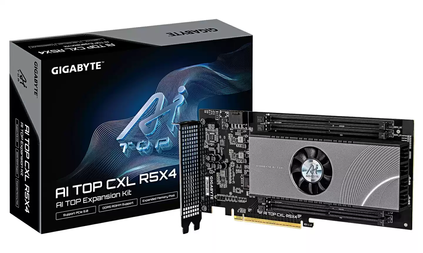 技嘉推出 AI TOP CXL R5X4 扩展卡，可为工作站系统添加至多 512GB 内存