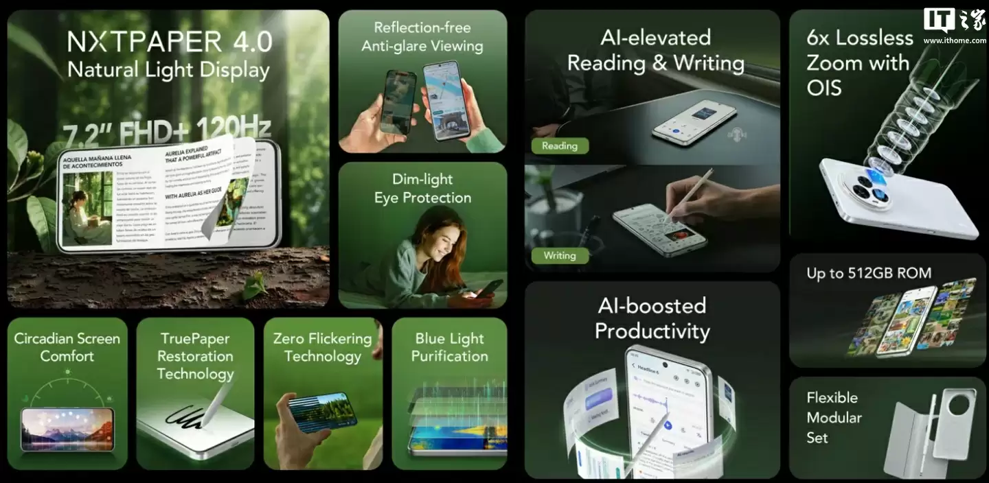 TCL NXTPAPER 60 Ultra 类纸屏手机发布:4096 压感手写笔,最长 26 天待机续航