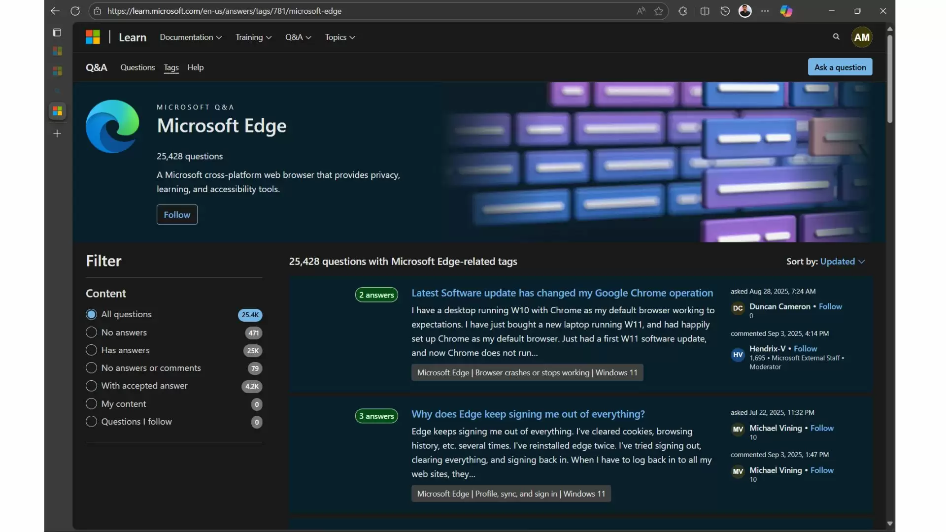 微软 16 年历史 Answers 论坛退出舞台：域名正式跳转，全面迁移至 Learn Q&A 平台