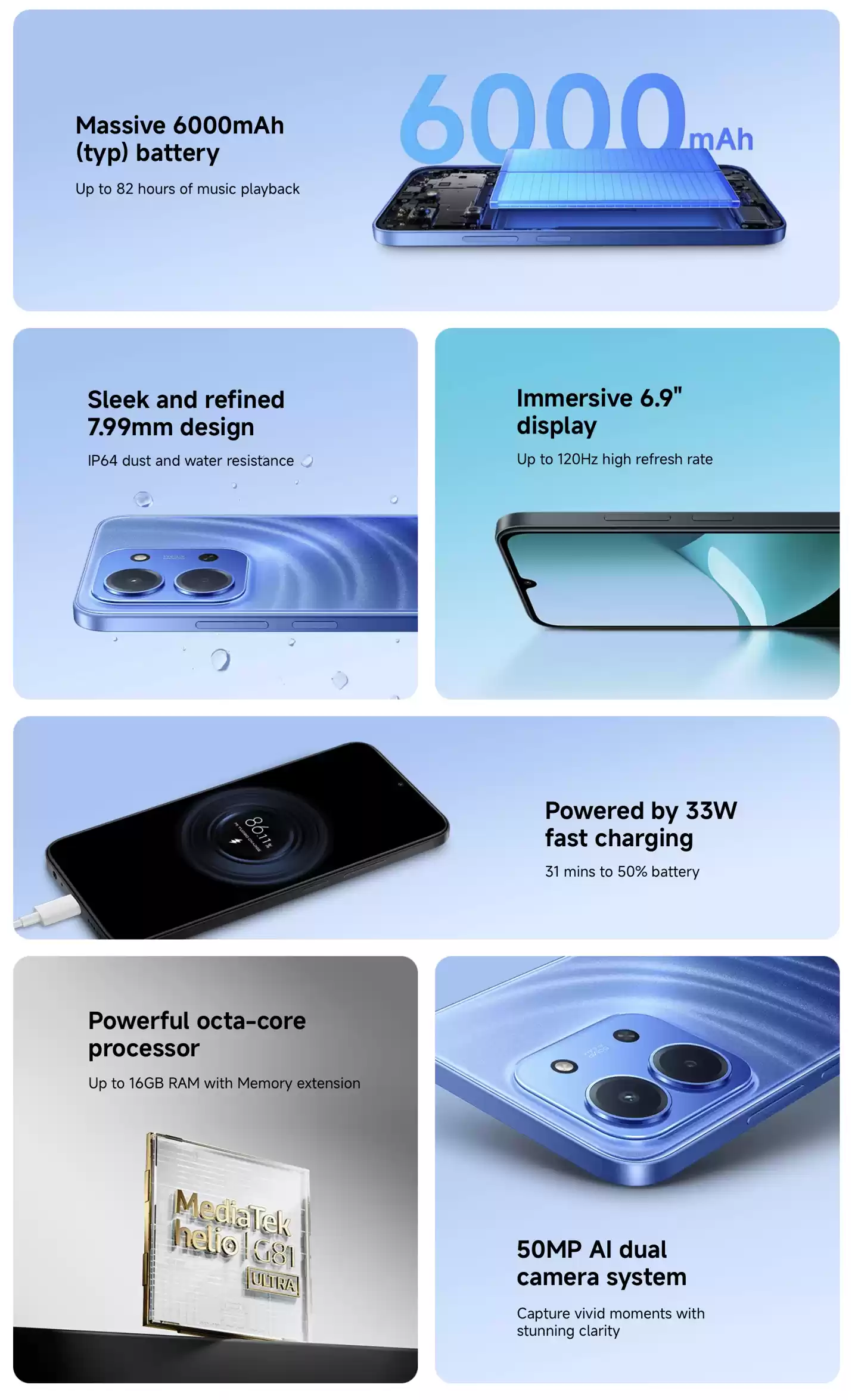 小米“最便宜手机继任者”REDMI 15C 手机海外发布：6000 毫安时电池、延续联发科 G81-Ultra