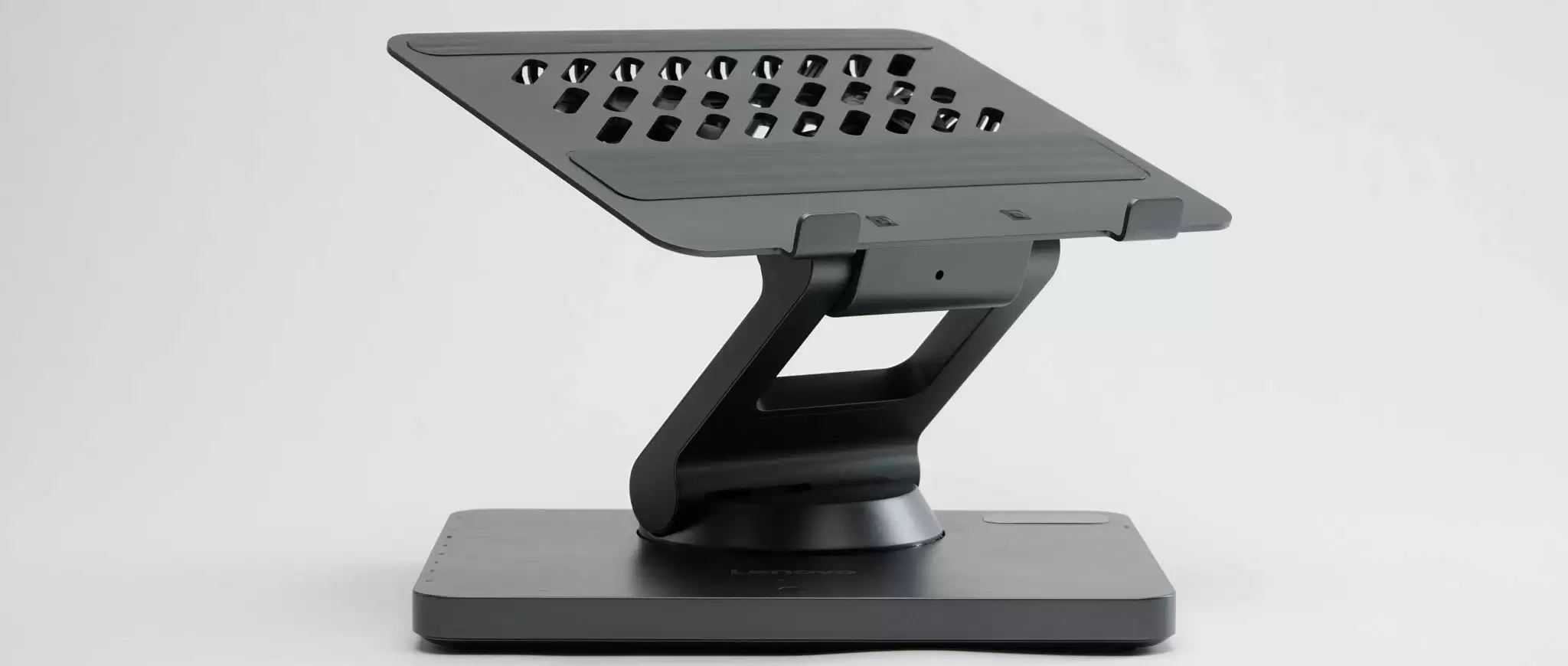 联想展示灵动 AI 底座概念设计:集成自动面部跟踪等功能的笔记本支架