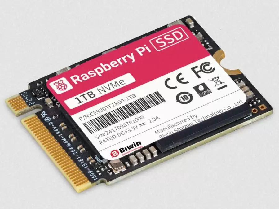 树莓派推出 1TB 款 Raspberry Pi SSD:70 美元,随机读取较小容量提升