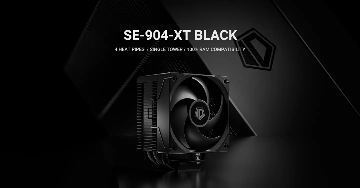 酷凛推出矮型单塔风冷 SE-904-XT BLACK：100mm 风扇、123mm 高度