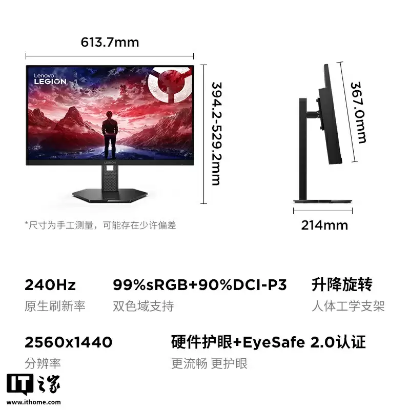 599 元起联想推出多款拯救者电竞显示器:覆盖 23.8-27 英寸 1080P-4K、可选 240/320Hz 刷新率