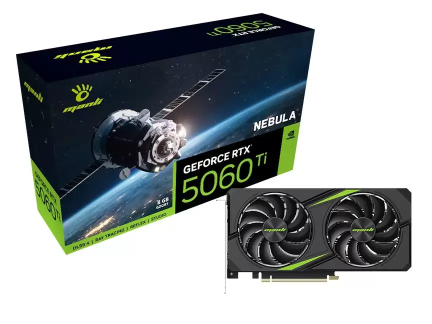 万丽推出 V2 版星云 RTX 5060 Ti 显卡:厚度降至双槽,核心峰值温度更低