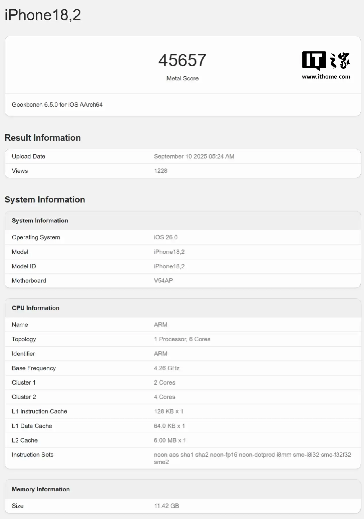 苹果 iPhone 17 Pro / Max GPU 跑分曝光：A19 Pro 较 A18 Pro 最多提升 40.83%