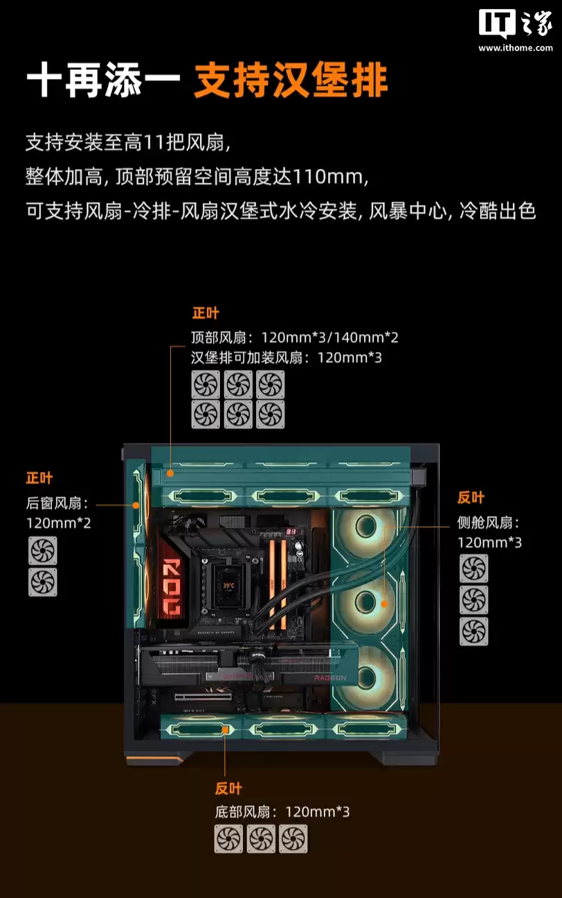 379 元鑫谷推出无界 5 Pro 海景房机箱:侧面斜进风设计、支持“汉堡排”