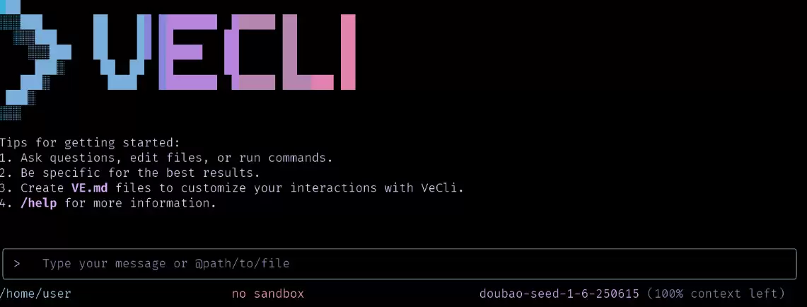 字节跳动火山引擎推出命令行 AI 智能体 veCLI:中文自然语言交互,终端访问豆包大模型