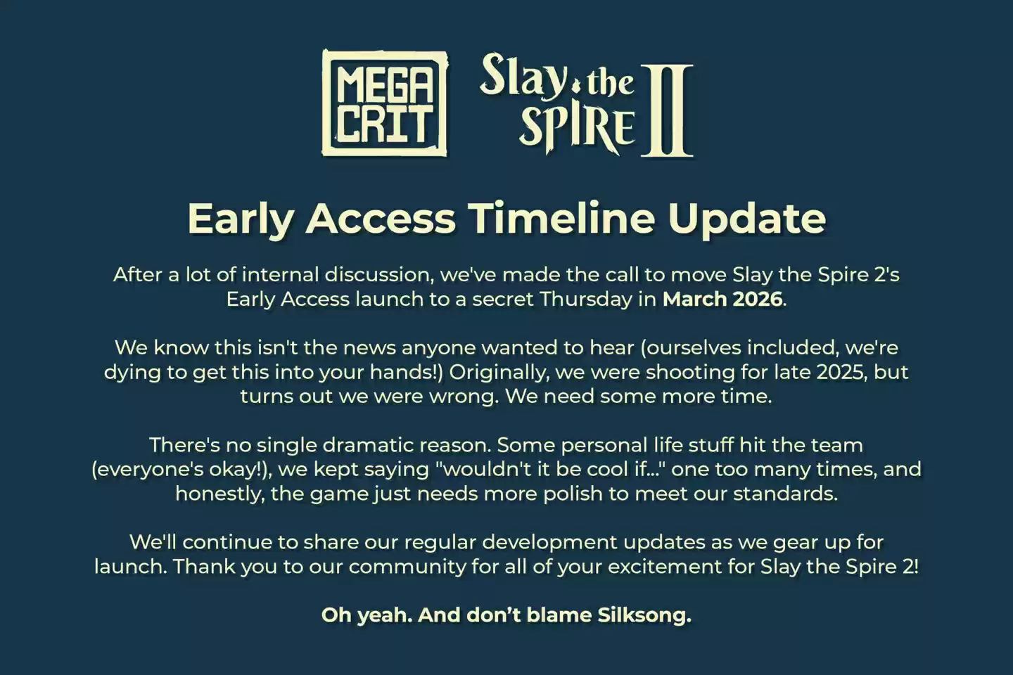 《杀戮尖塔 2》游戏跳票:抢先体验版推迟至 2026 年 3 月,需更多时间打磨